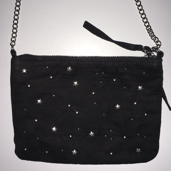 zara black bag with studs
